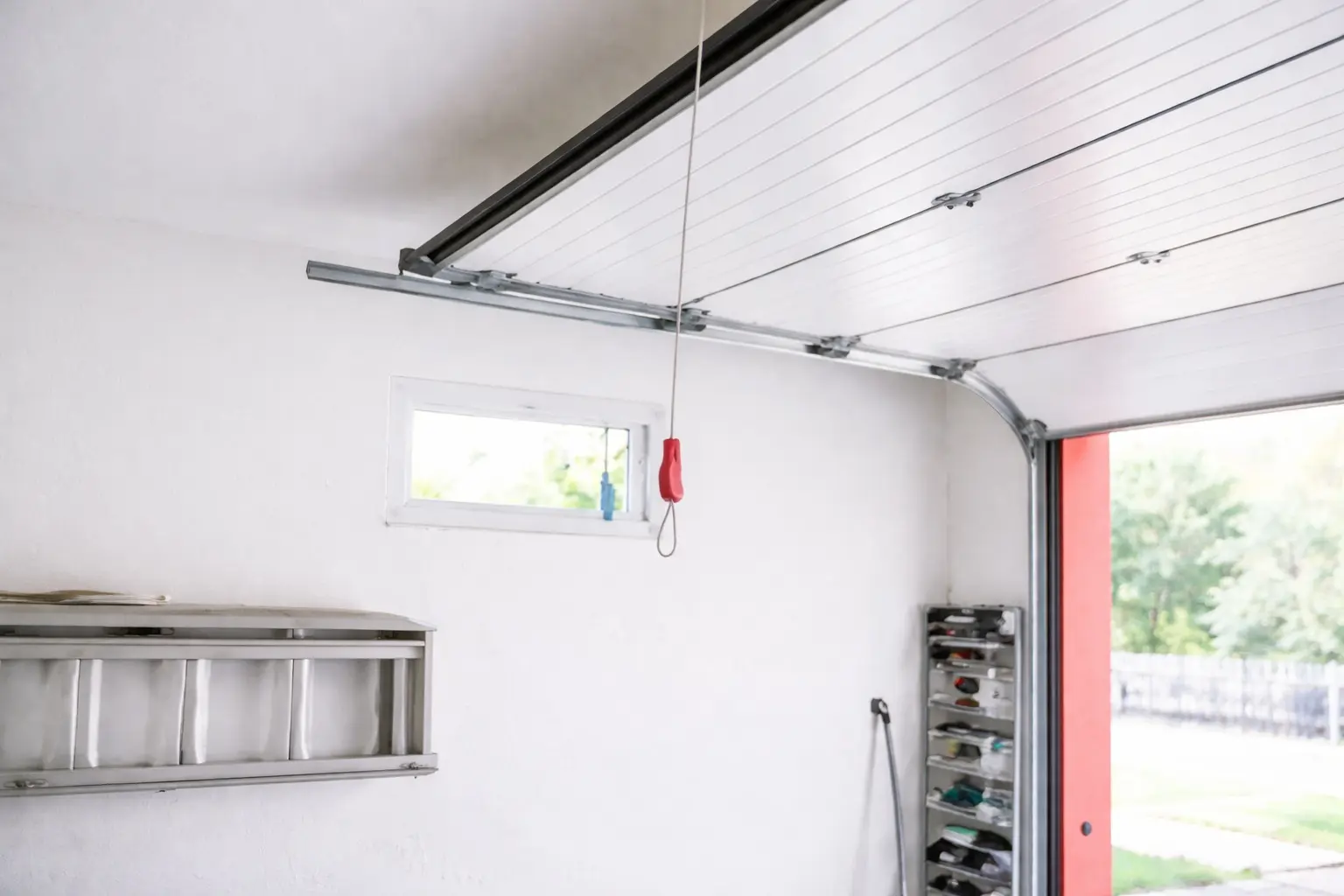 Modern residential garage door system installed in Tallahassee home