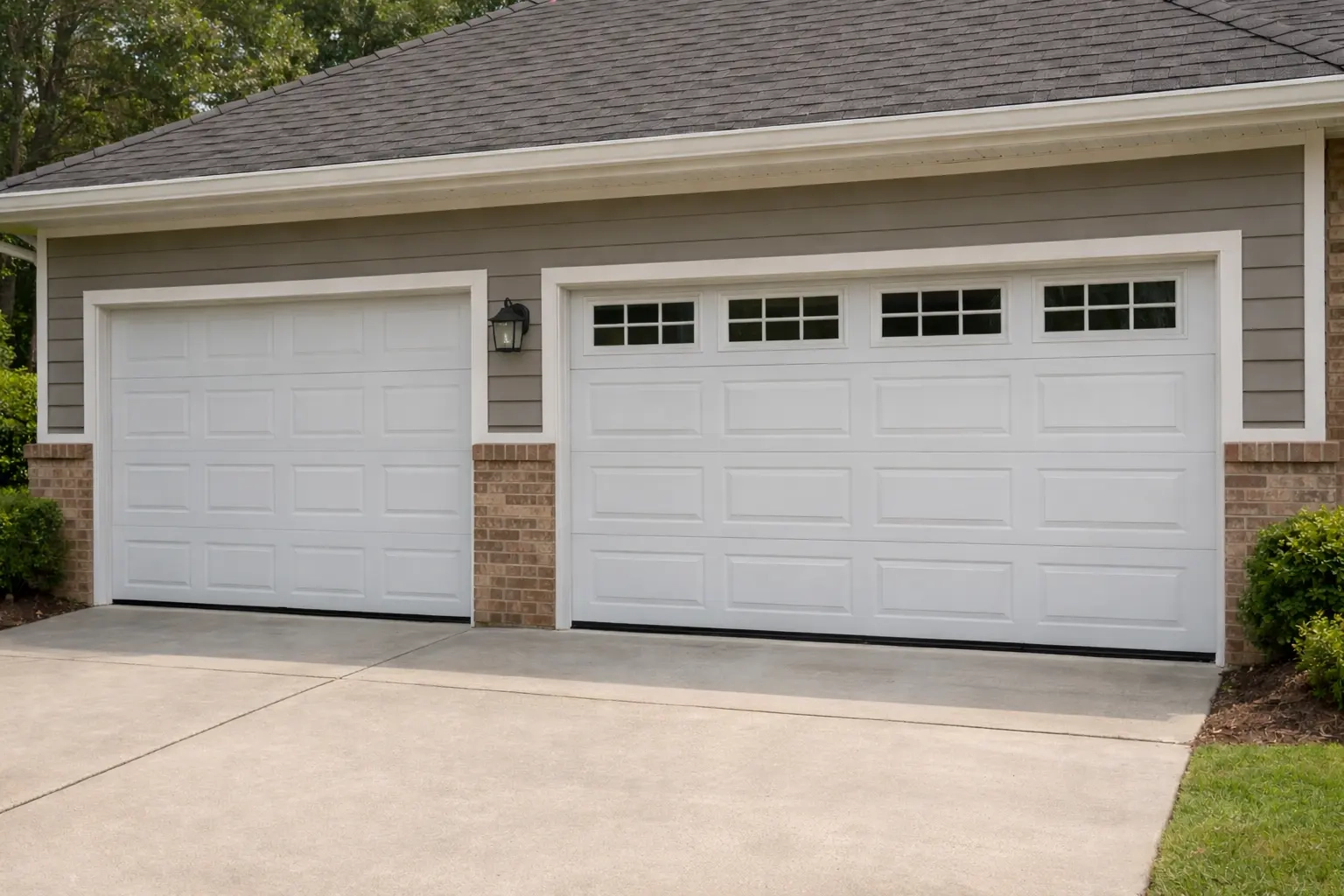 New garage door installed on residential home in Tallahassee
