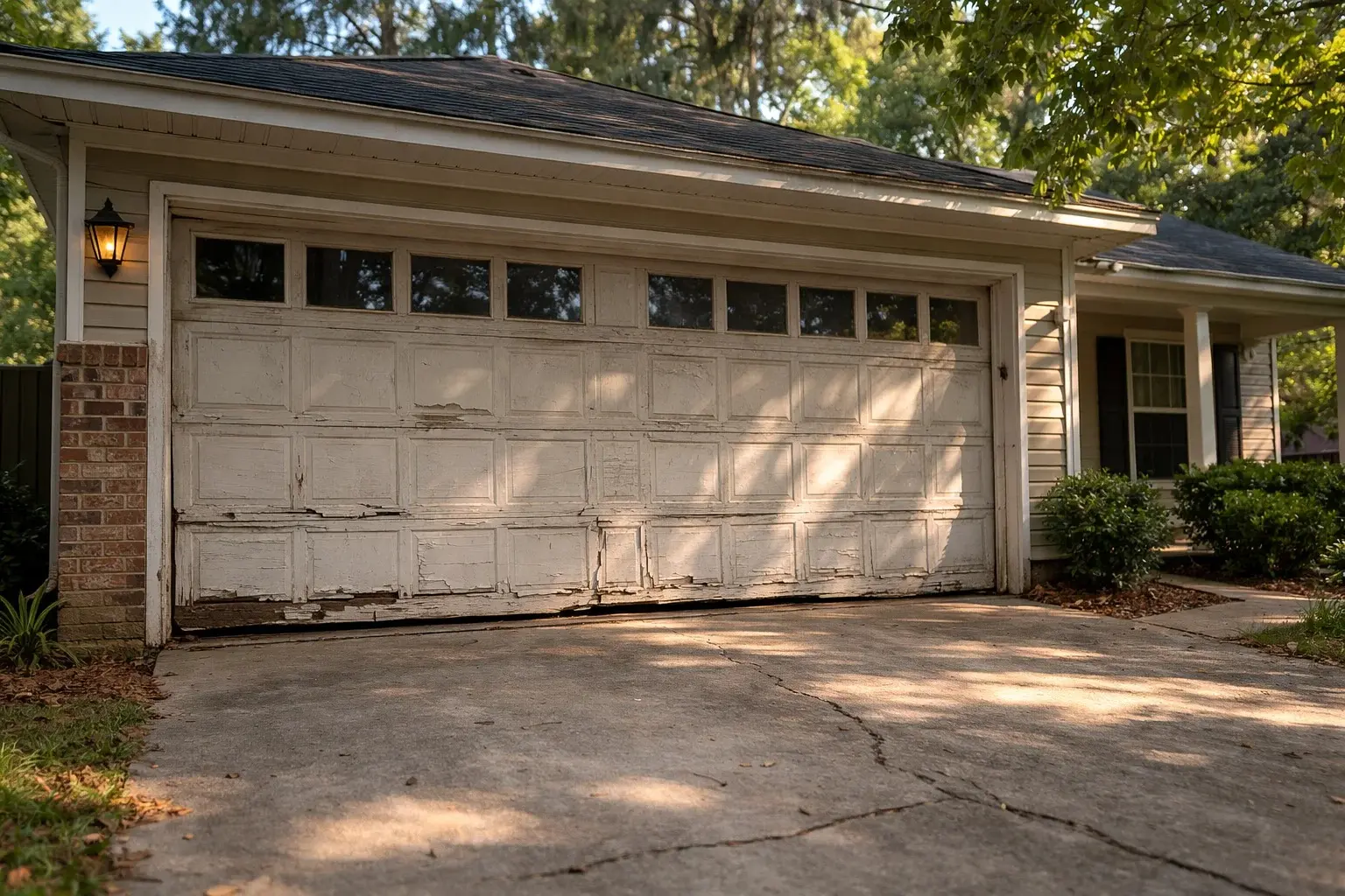 Residential garage door repair service for home in Midtown Tallahassee